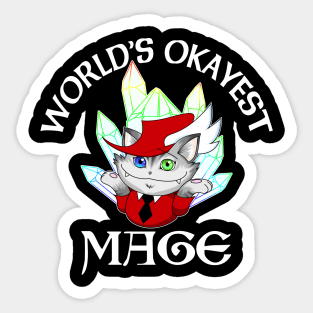 World's Okayest Mage (dark) Sticker